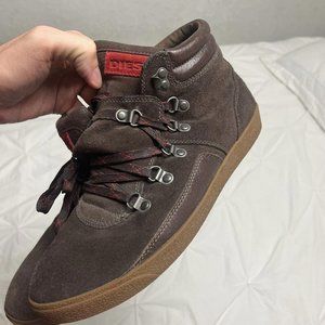 Diesel - Mens High Top Sneakers Fastner 2 Cotton Canvas - Mid Cut US 8 EU 40.5